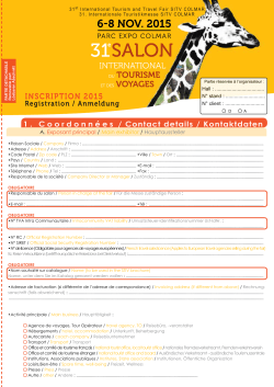 Dossier d`inscription SITV 2015 - Parc des expositions de Colmar