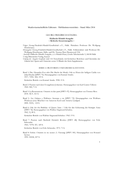 Publikationsverzeichnis Hallische Händel