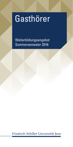 Gasthörerbroschüre 161 - Friedrich-Schiller