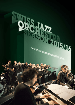 Saisonbroschüre - Swiss Jazz Orchestra