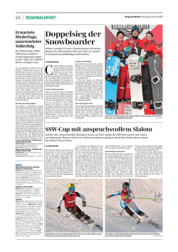 Doppelsieg der Snowboarder