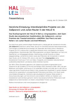 Interdisziplinäre Projekte von Ján Gašparovič und Julian