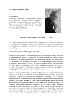 Dr. Marcus Damm &uuml;ber &hellip; Partnerschaftskiller Eifersucht (1. Teil)