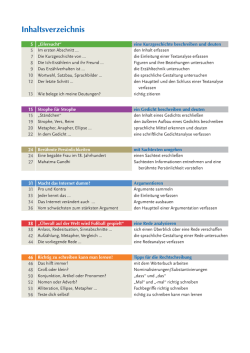 Inhaltsverzeichnis - Schulbuchzentrum Online