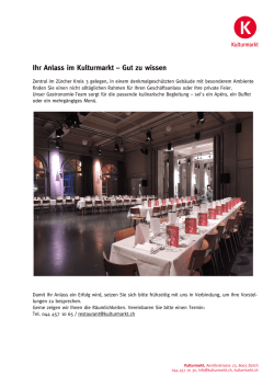 Ihr Anlass im Kulturmarkt &ndash; Gut zu wissen