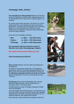 Homepage, Seite &bdquo;Anlass&ldquo; - Bike