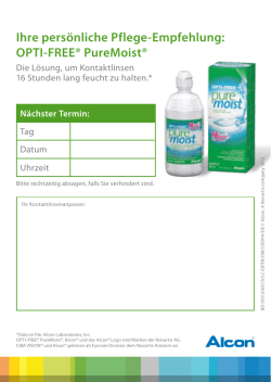 Ihre pers&ouml;nliche Pflege-Empfehlung: OPTI-FREE