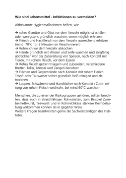 Hygiene, aber richtig