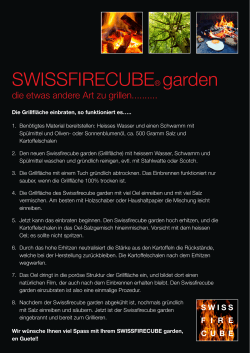 SWISSFIRECUBE® garden / Inbetriebnahme als PDF