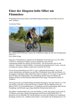 Einer der J&uuml;ngsten holte Silber am F&uuml;mmelsee