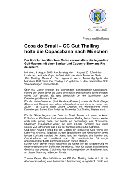 Copa do Brasil – GC Gut Thailing holte die Copacabana nach