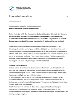 Mediseal Unternehmensprofil 2015