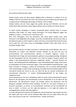 Gru&szlig;wort Johanna Gr&auml;fin von Westphalen 1000plus