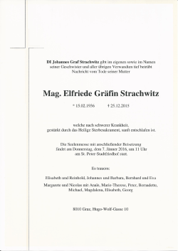 Mag. Elfriede Gräfin Strachwitz