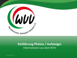 Einf&uuml;hrung Ph&ouml;nix / Aufsteiger