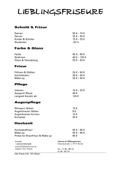 Schnitt & Frisur Farbe & Glanz Frisur Pflege Augenpflege Hochzeit