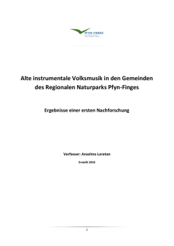 Alte instrumentale Volksmusik in den Gemeinden des Regionalen