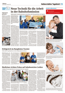 Halberst&auml;dter Tageblatt vom 06.08.2015