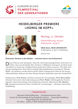 Heidelberger Premiere »Honig im koPf