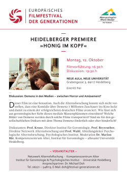 Heidelberger Premiere &raquo;Honig im koPf