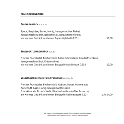 Speck, Bergkäse, Butter, Honig, hausgemachter Riebel