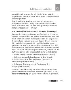 Husten/Beschwerden der tieferen Atemwege