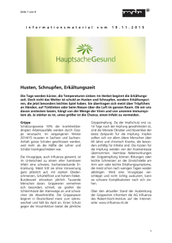 Husten, Schnupfen, Erk&auml;ltungszeit
