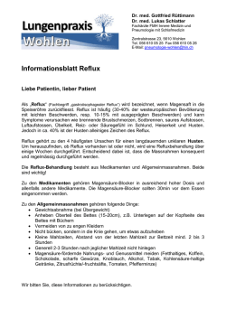 Informationsblatt Reflux