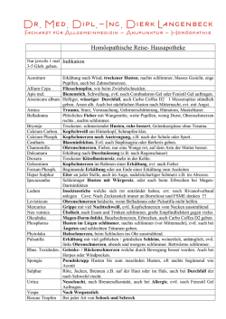 hom&ouml;opathische hausapotheke