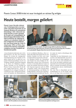 Heute bestellt, morgen geliefert - FM DAS LOGISTIK