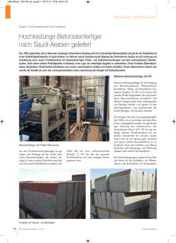Hochleistungs-Betonsteinfertiger nach Saudi