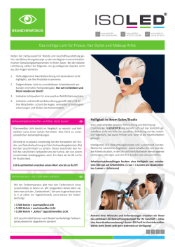 BRANCHENFOKUS Das richtige Licht für Friseur, Hair