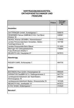 vertragsbandagisten, orthop&auml;dietechniker und friseure