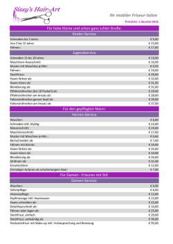 Ihr mobiler Friseur‐Salon - Sissy&acute;s Hair-Art