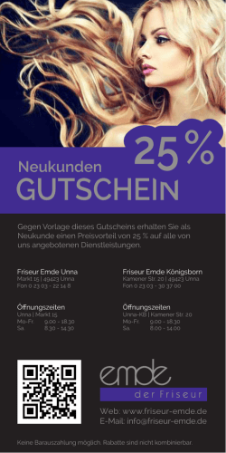 gutschein - Friseur Emde