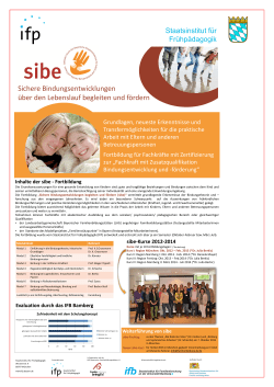 SIBE – Sichere Bindungsentwicklungen über den Lebenslauf