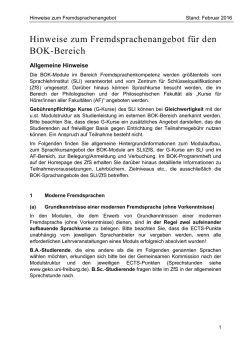 Hinweise und Module im