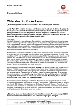 Einer flog &uuml;ber das Kuckucksnest