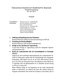 ÖAG Generalversammlung 2015 Protokoll