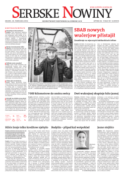 , Sorbische Zeitung „Serbske Nowiny“