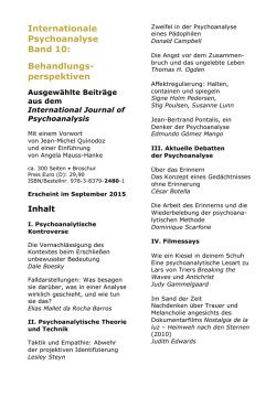 Internationale Psychoanalyse Band 10: Behandlungs