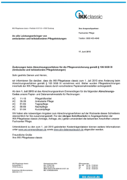 Schreiben der IKK Classic zur Papier- und - GKV