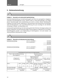II. Kostenartenrechnung