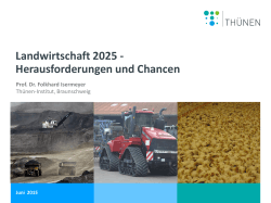 Landwirtschaft 2025 - SAATEN