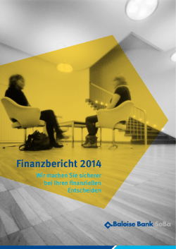 Finanzbericht 2014 - Basler Versicherungen