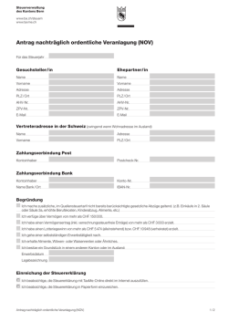 Antrag nachtr&auml;glich ordentliche Veranlagung (NOV)
