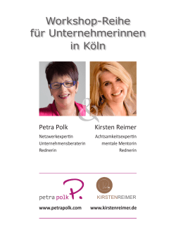 Workshop-Reihe für Unternehmerinnen in Köln