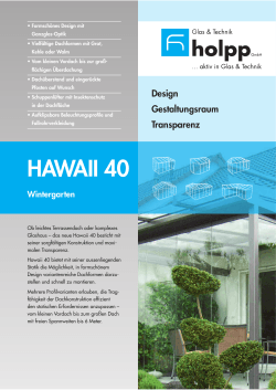 HAWAII 40 - Glas & Technik Holpp GmbH