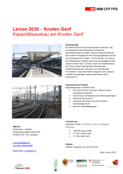 Léman 2030 – Knoten Genf Kapazitätsausbau am Knoten Genf