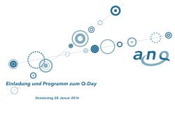 Einladung und Programm zum Q-Day